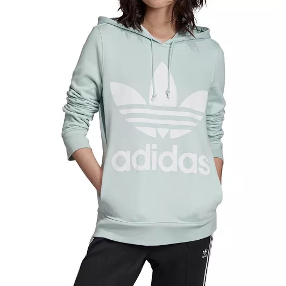 NEW Adidas Trefoil Hoodie in Green Size XS